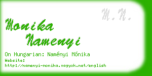 monika namenyi business card
